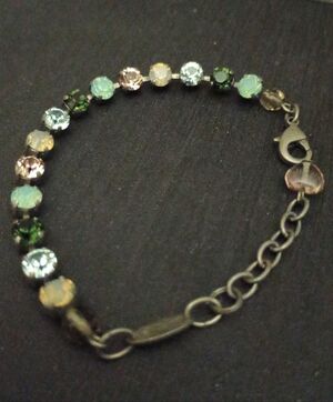 Delicate Multi-Color Crystal Tennis Bracelet - Women Jewelry Vintage By Sabika